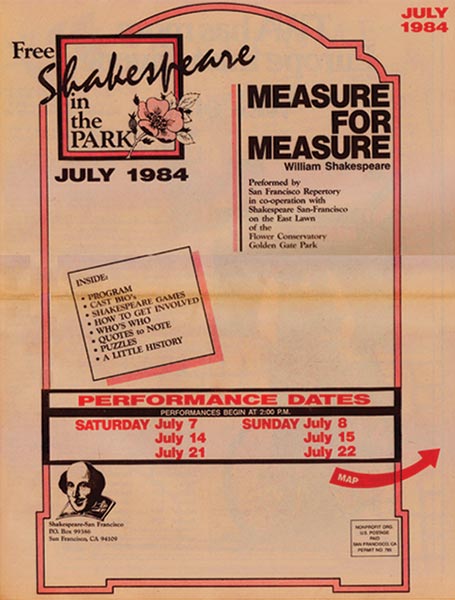 Free Shakes 1984 poster - Measure For Measure