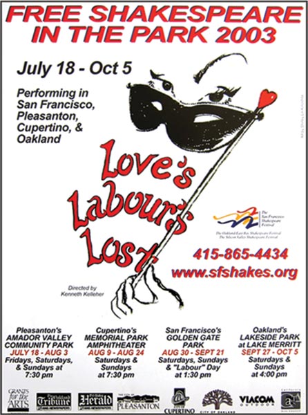Free Shakes 2003 poster - Love's Labour's Lost